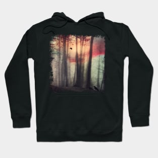 Blurred Vision - Abstract Forest at Sunrise Hoodie